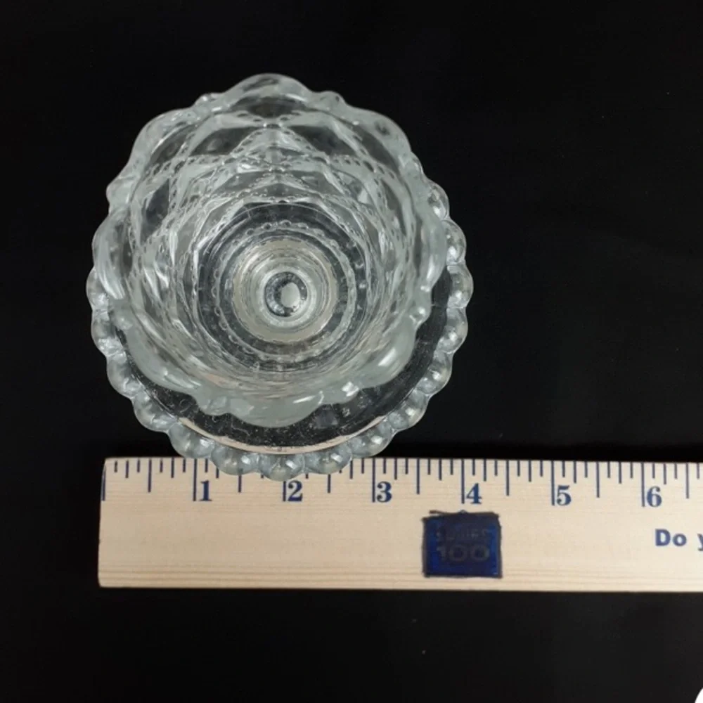 PARTY LITE LIKE NEW QUILTED CRYSTAL PAIR VOTIVE HOLDER CANDLE STICK BALL - Picture 10 of 10